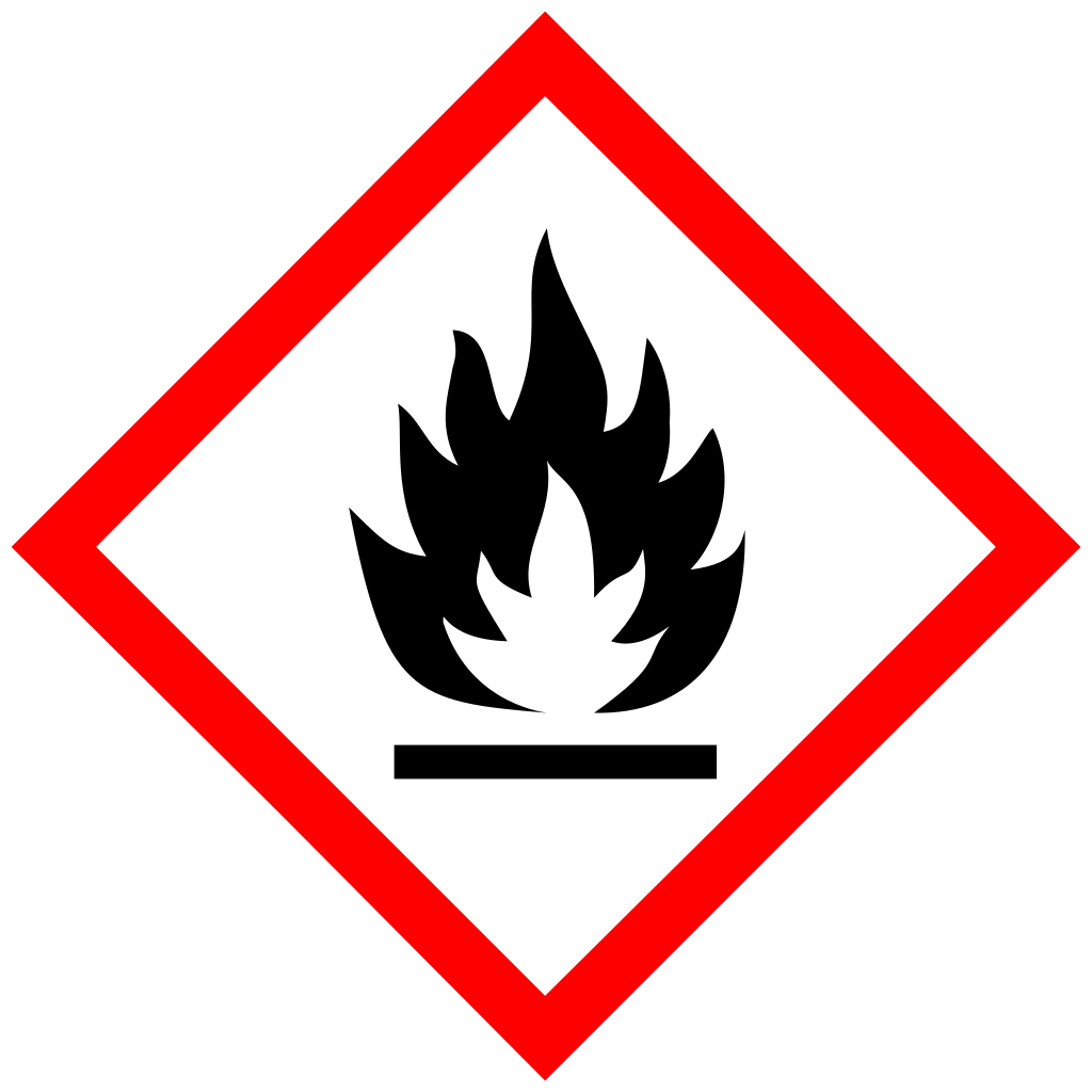 Gefahrenpiktogramm mit Flamme